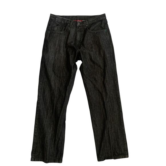 Rocawear Men's Size 36x33 Y2K Embroidered Black Cotton Denim Jeans - Picture 1 of 16